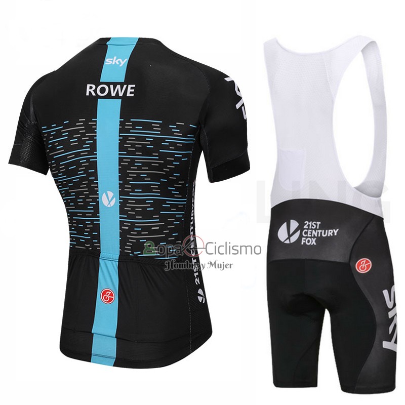 Sky Ropa Ciclismo Culotte Corto 2018 Mangas Cortas Negro y Azul